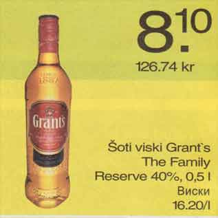 Allahindlus - Šoti viski Grant