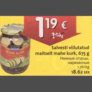 Allahindlus - Salvesti viilutatud maitselt mahe kurk