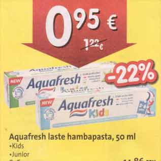 Allahindlus - Aquafresh laste hambapasta