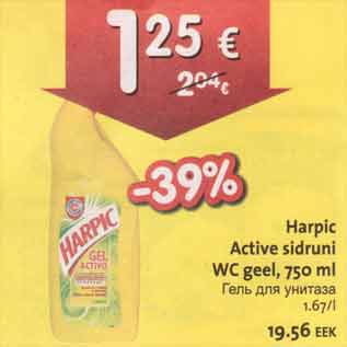 Allahindlus - Harpic Active sidruni WC geel