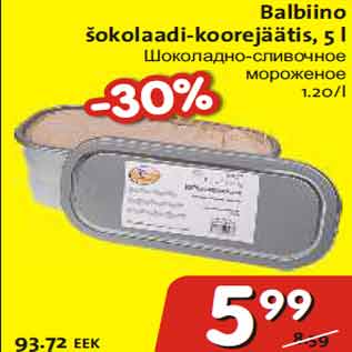 Скидка - Шоколадно-сливочное мороженое