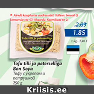 Allahindlus - Tofu tilli ja peterselliga Bon Soya 250 g