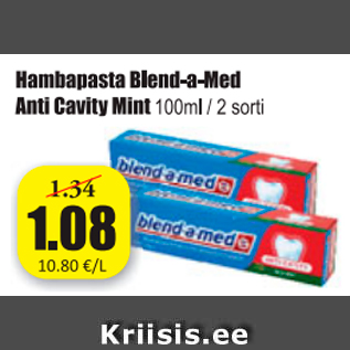 Allahindlus - Hambapasta Blend-a-Med Anti Cavity Mint