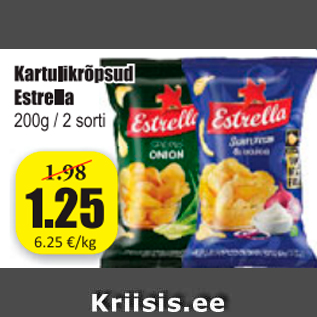 Скидка - Картофельные чипсы Estrella