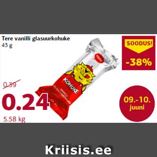 Allahindlus - Tere vanilli glasuurkohuke 43 g