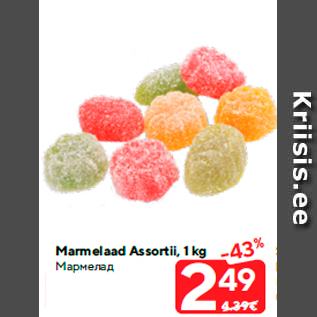 Allahindlus - Marmelaad Assortii, 1 kg