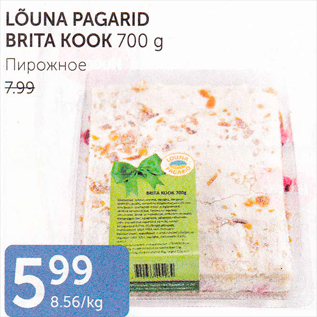 Allahindlus - LÕUNA PAGARID BRITA KOOK 700 G