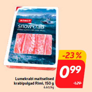 Скидка - Крабовые палочки Rimi, 150 г