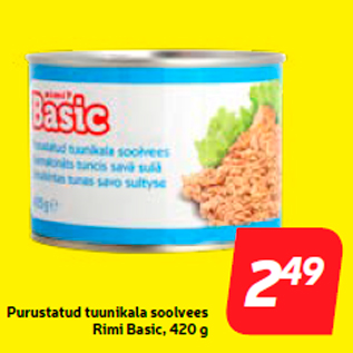 Скидка - Измельченный тунец в рассоле Rimi Basic, 420 г