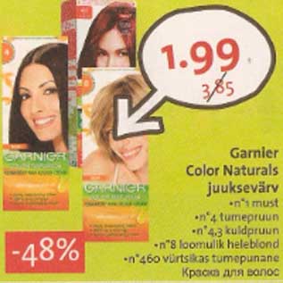 Allahindlus - Garnier Color Naturals juuksevärv