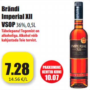 Allahindlus - Brändi Imperial XII VSOP