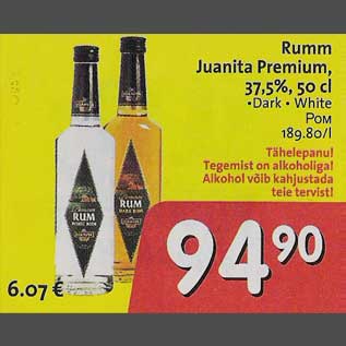 Allahindlus - Rumm Juanita Premium