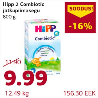 Allahindlus - Hipp 2 Combiotic jätkupiimasegu 800 g