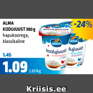 Allahindlus - ALMA KODUJUUST 380 g