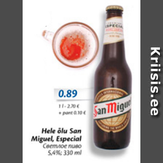 Allahindlus - Hele õlu san Miguel, Especial