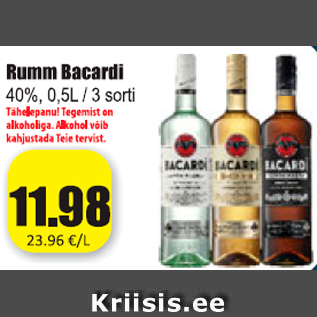 Allahindlus - Rumm Bacardi