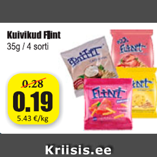 Скидка - Сухарики Flint