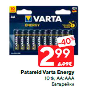 Allahindlus - Patareid Varta Energy