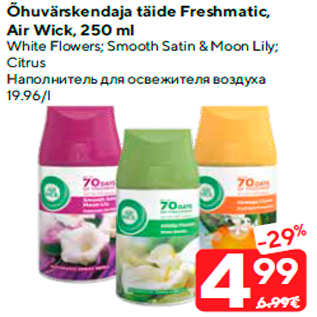 Allahindlus - Õhuvärskendaja täide Freshmatic, Air Wick, 250 ml