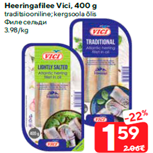 Allahindlus - Heeringafilee Vici, 400 g