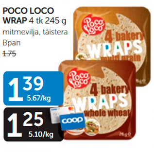 Allahindlus - POCO LOCO WRAP 4 tk 245 g