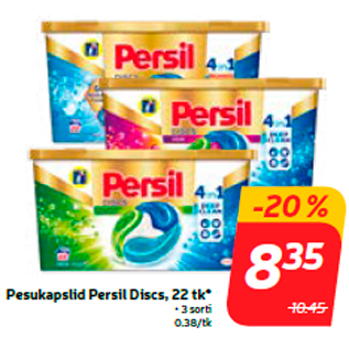 Allahindlus - Pesukapslid Persil Discs, 22 tk*