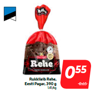 Allahindlus - Rukkileib Rehe, Eesti Pagar, 390 g