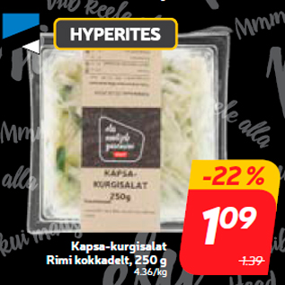 Allahindlus - Kapsa-kurgisalat Rimi kokkadelt, 250 g