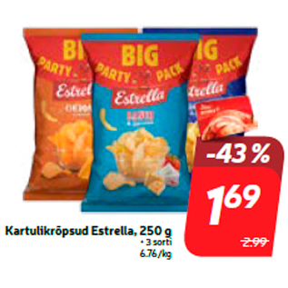 Allahindlus - Kartulikrõpsud Estrella, 250 g