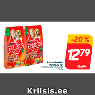 Allahindlus - Kuivtoit koertele Darling, 10 kg*