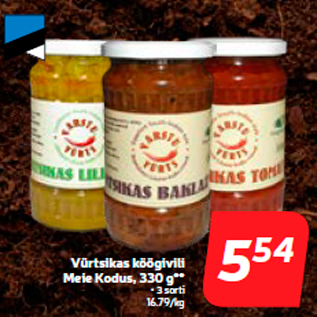 Allahindlus - Vürtsikas köögivili Meie Kodus, 330 g**