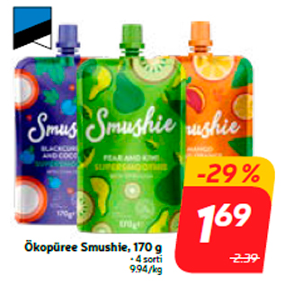 Allahindlus - Ökopüree Smushie, 170 g