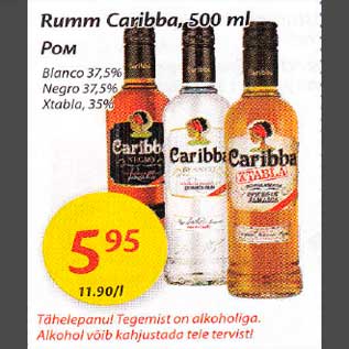 Allahindlus - Rumm Caribba, 500 ml