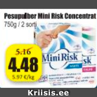 Скидка - Стиральный порошок Mini Risk Concentrat