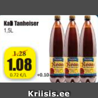 Allahindlus - Kali Tanheiser 1,5 L