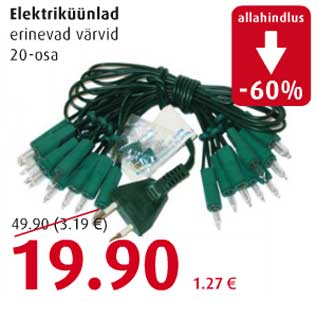 Allahindlus - Elektriküünlad