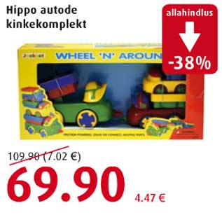 Allahindlus - Hippo autode kinkekomplekt