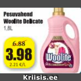 Allahindlus - Pesuvahend Woolite Delicate 1,8 L