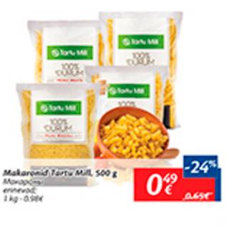 Allahindlus - Makaronid Tartu Mill, 500 g