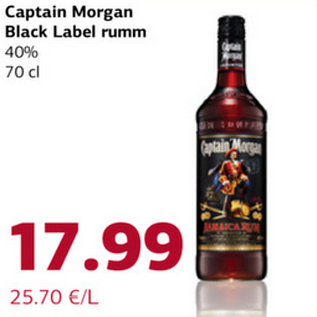 Allahindlus - Captain Morgan Black Label rumm