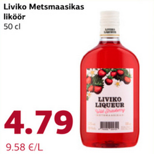 Allahindlus - Liviko Metsmaasikas liköör 50 cl