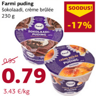 Allahindlus - Farmi puding