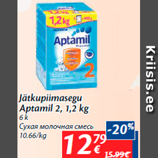 Allahindlus - Jätkupiimasegu Aptamil 2, 1,2 kg 6 k