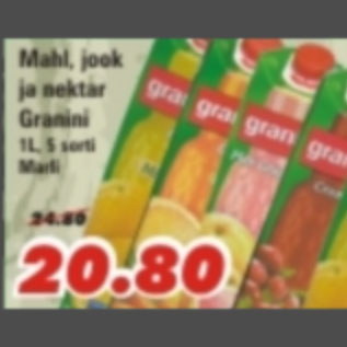 Allahindlus - Mahl, jook ja nektar Granini