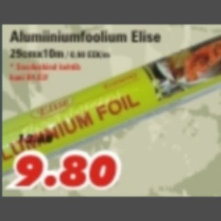 Allahindlus - Alumiiniumfoolium Elise