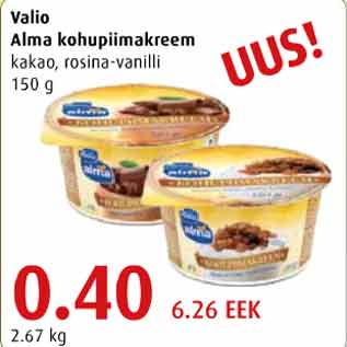 Allahindlus - Valio Alma kohupiimakreem