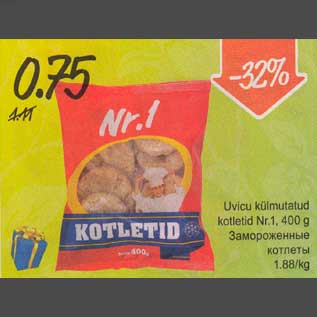 Скидка - Замороженные котлеты