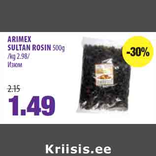 Allahindlus - ARIMEX SULTAN ROSIN 500g