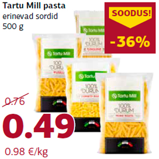 Скидка - Макаронные изделия Tartu Mill