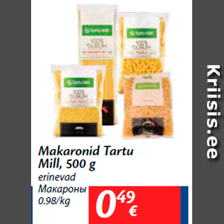 Allahindlus - Makaronid Tartu Mill, 500 g